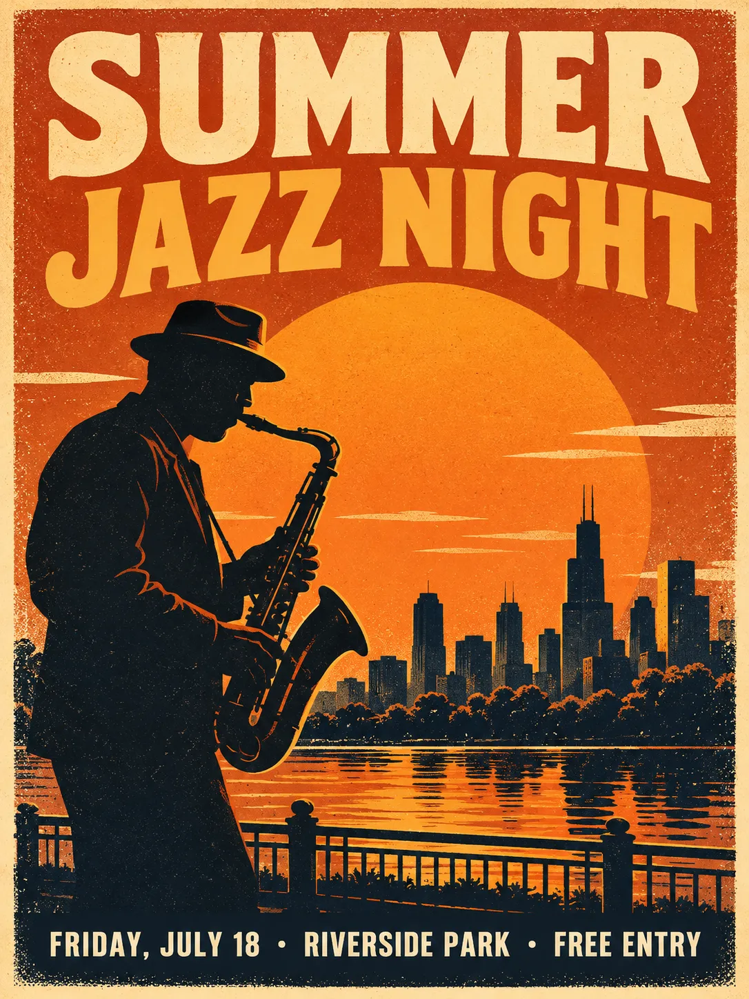 Jazz night poster generated from the same prompt — GPT Image 2