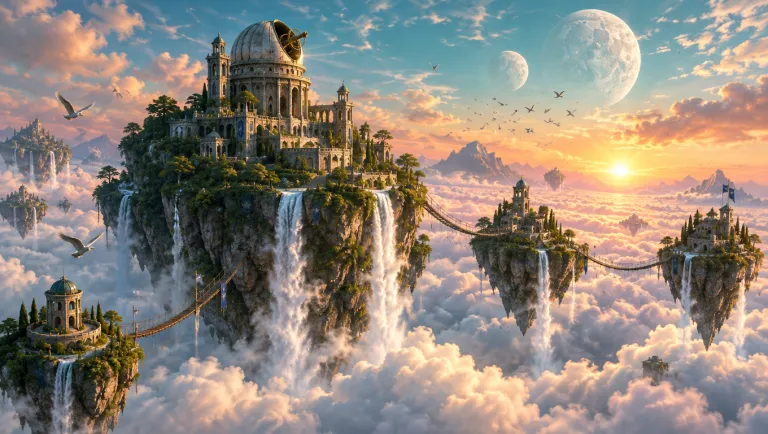 Floating islands concept art
