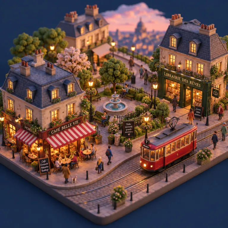 Isometric miniature city