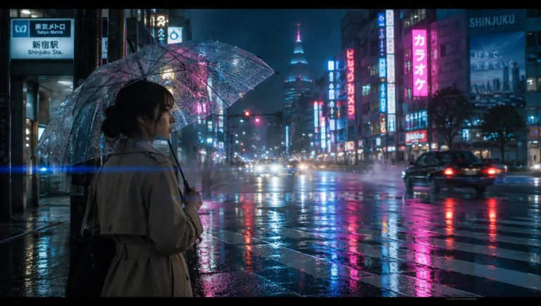 Rainy Tokyo film still